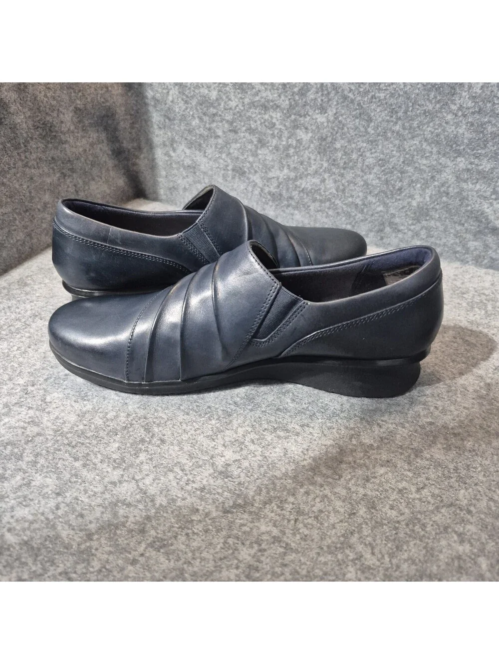 Women's Collection By Clarks Hope Roxanne Blue Leather Shoes 8M Casual Dressy